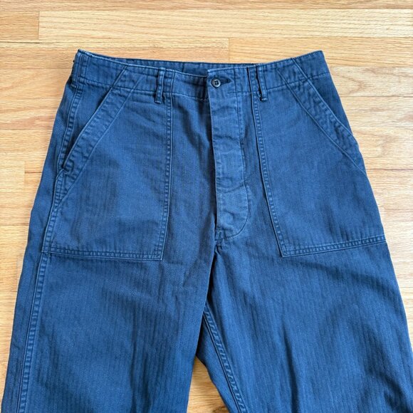 Orslow HBT Summer Fatigue Pants in Navy - Picture 8 of 9